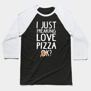 Love Pizza Funny Pizza Gift Baseball T-Shirt